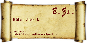 Bőhm Zsolt névjegykártya